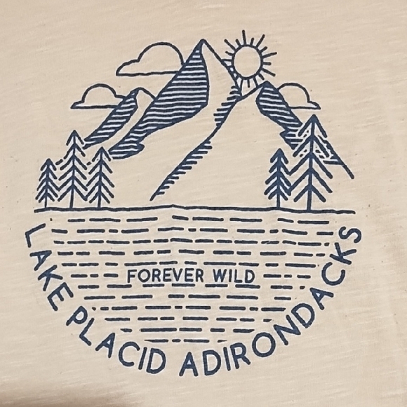 MV Sport Yellow Lake Placid Adirondacks Tee - Picture 3 of 3